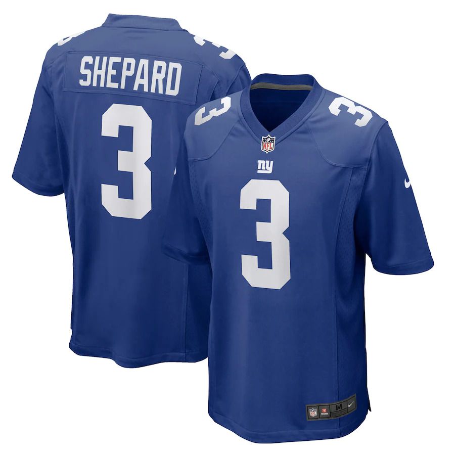Men New York Giants #3 Sterling Shepard Nike Royal Game Player NFL Jersey